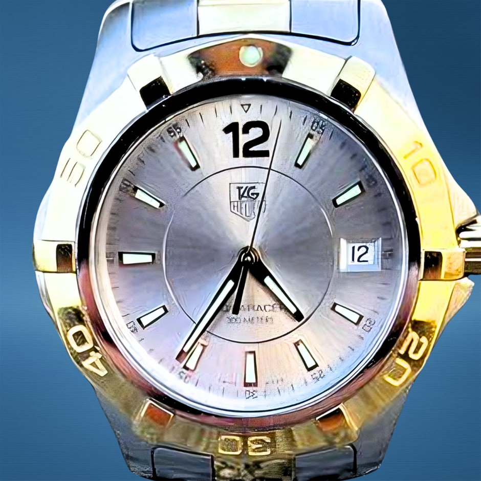 TAG HEUER AQUARACER 40MM STAINLESS STEEL WAF1120 QUARTZ WXO & COA1