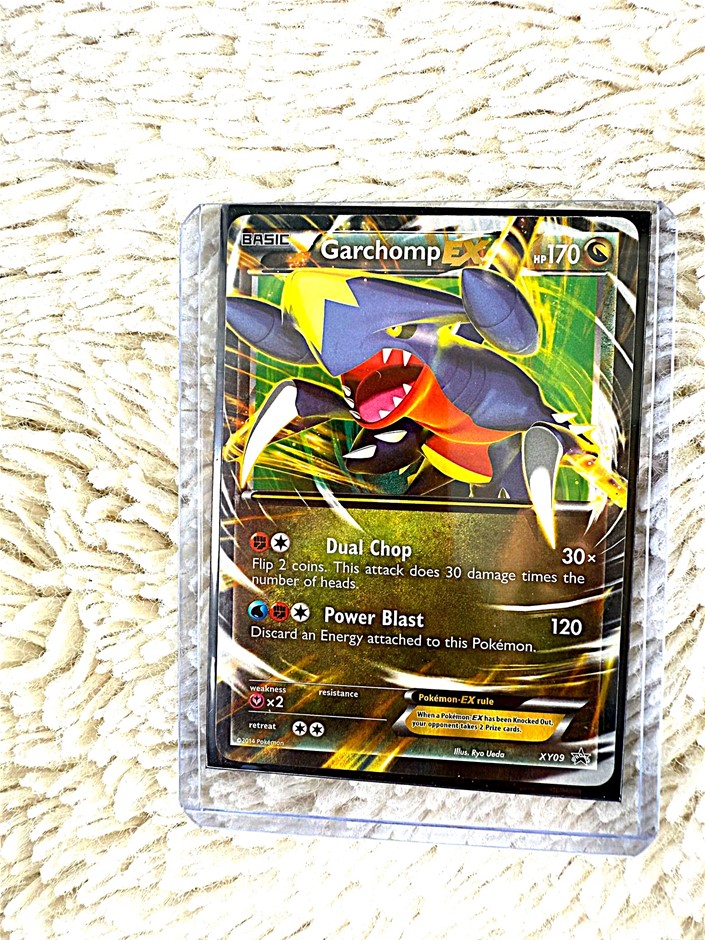 Garchomp EX powerful dragon-type holographic card.