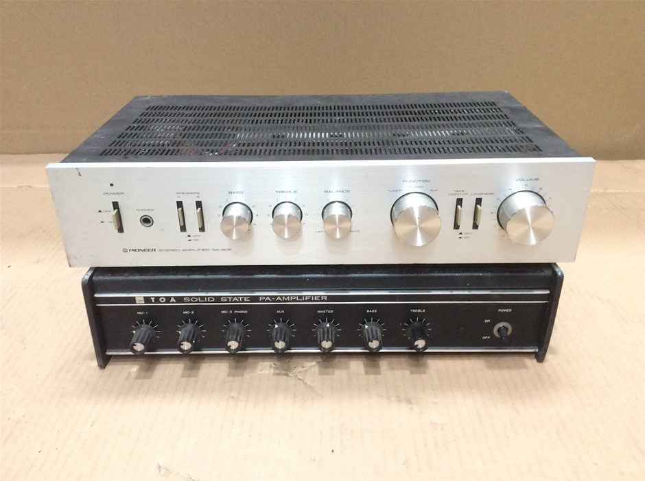 Pioneer SA-408 Stereo Amplifier + TOA TA-266 Solid State PA Amplifier