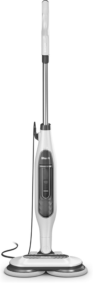 SHARK Steam & Scrub Mop, White. NB: Minor use, pads are dirty, not in origi