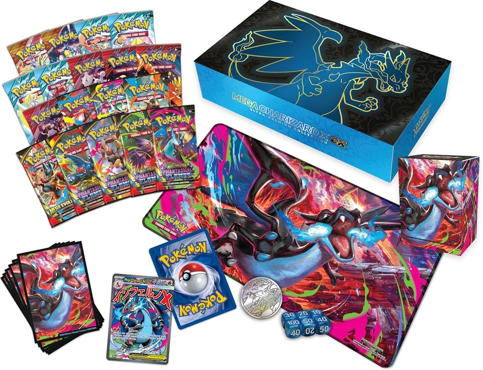 POKEMON TCG: Mega Charizard X ex Ultra Premium Collection. NB: Has Missing