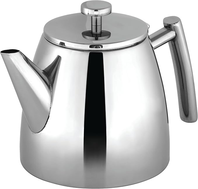 Avanti Modena Stainless Steel Double Wall Tea Pot, 1.2 Litre Capacity