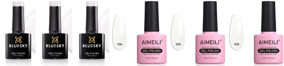 BUNDLE of 3x AIMEILI Gel Nail Polish Soak Off U V Gel Polish -556 10ml +