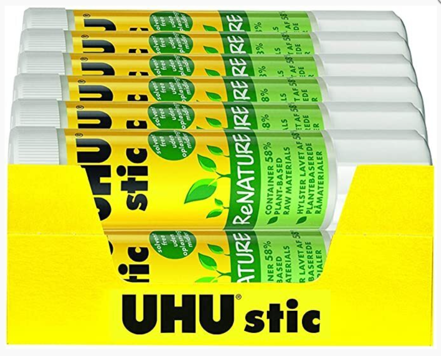 Glue Stick UHU 40g White pack 12 Large