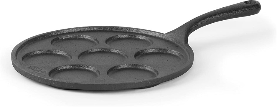 COMMERCIAL CHEF Cast Iron Pancake Pan, Silver Dollar Pancake Griddle, Easy