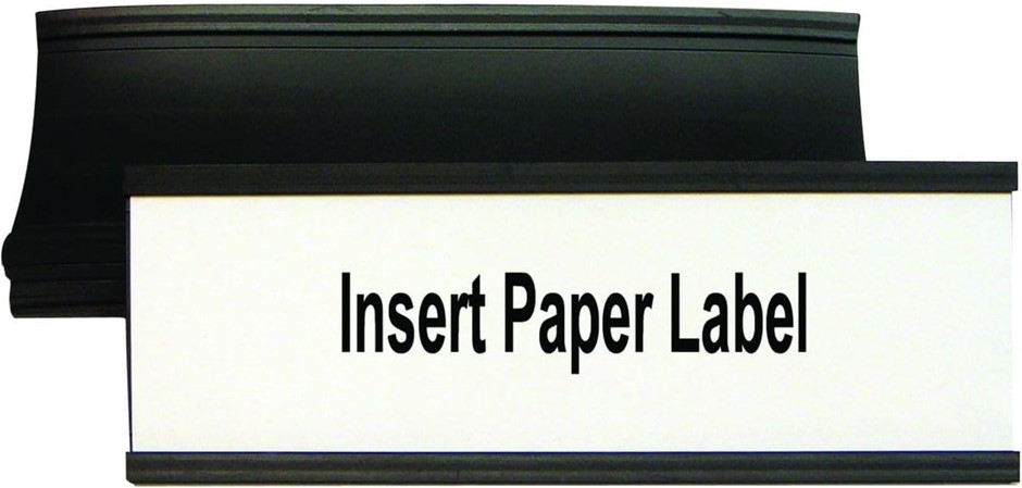 MasterVision Magnetic Data Card Holders, 6 x 2 Inches, Black, Pack of 10 Ho