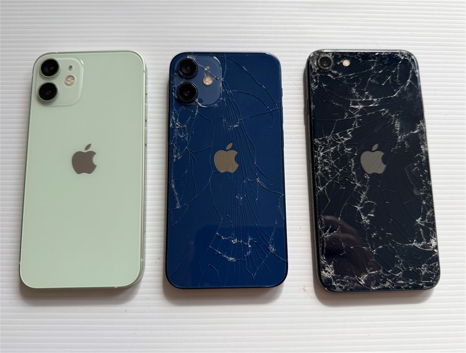 Apple iPhone 12 Mini 64Gb / iPhone SE3 128Gb - For Parts (Lot of 3)