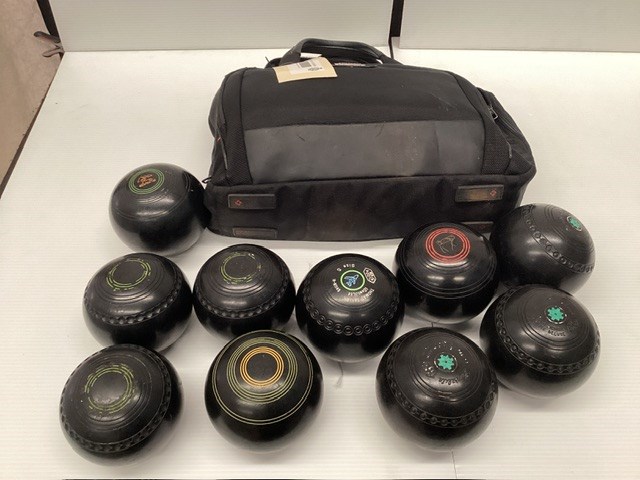 Bag Containing Lawn Bowls