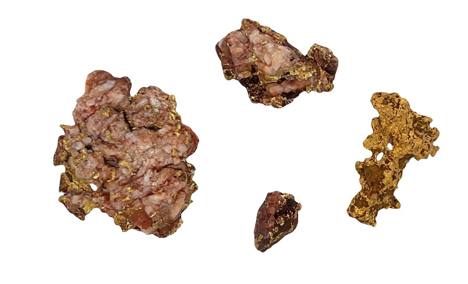Natural Gold/Quartz Specimen Rocks