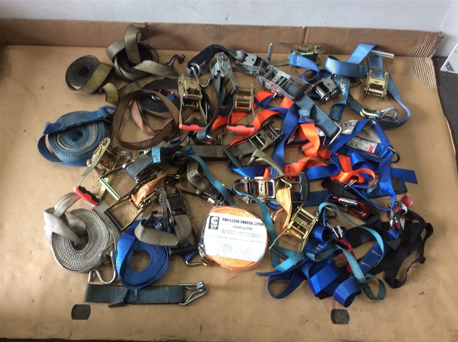 Mixed Ratchet Tie Down Straps & Recovery Straps Lot