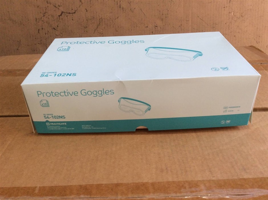 Multigate 54-102NS Protective Goggles - New (Lot of 39)
