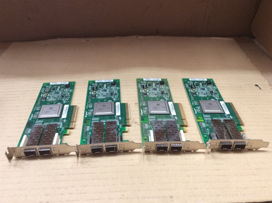 QLogic Dual Port Fibre Channel Host Bus Adapter (PCIe) - (Lot of 4)