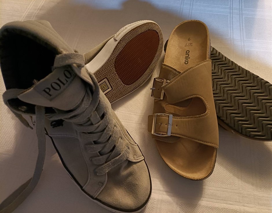 Polo High Cut Rubber Shoes and Anko Sandals Both As New 9 . Others