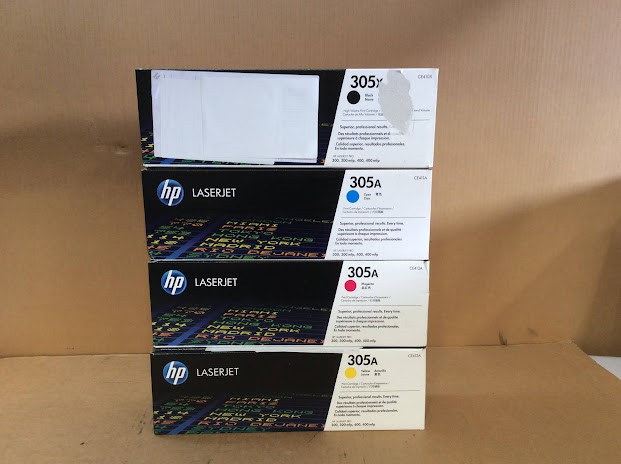 HP LaserJet CE411A Cyan&CE413A Magenta&CE412A Yellow&CE410X Black Toner Car