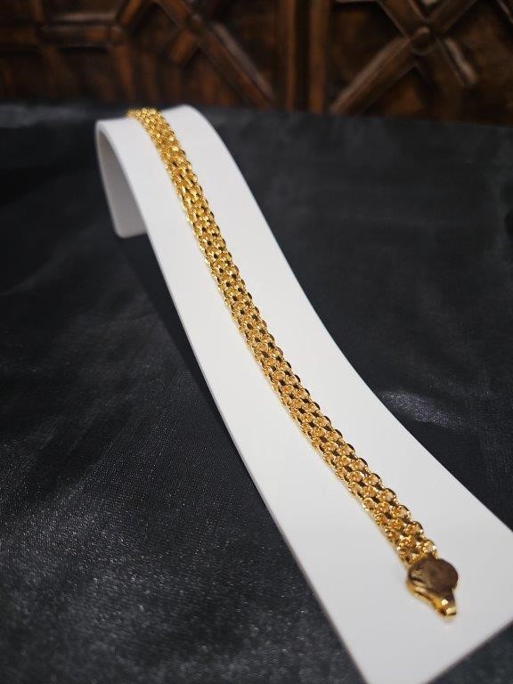 22K/Italy Gold Filled Bracelet(stamped 22K/Italy)Warranty Quality