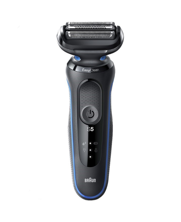 BRAUN Series 5 Wet & Dry Electric Shaver, Black/Blue, S51-B1000s.
