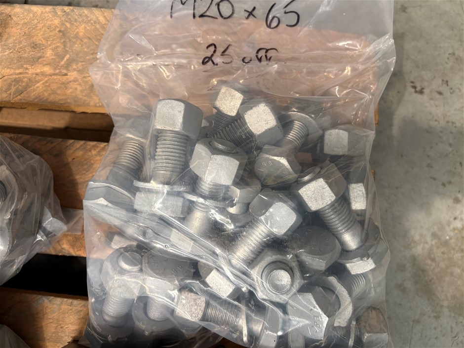 Pallet Comprising New Never Used Large Qty of M20 Structural Bolts & More