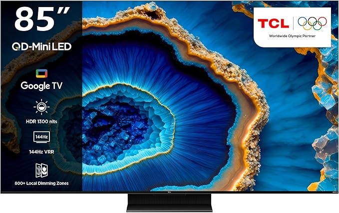 TCL 85 Inch 4K QD-Mini LED Smart TV. NB: Minor use, working condition with