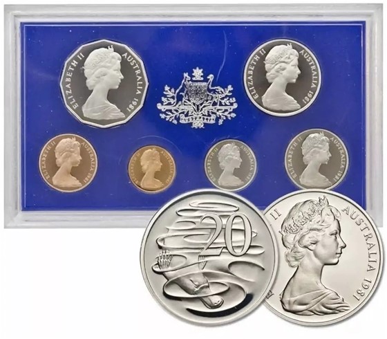 1981 Australia Six Coin Proof Set Queen Elizabeth