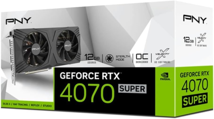 PNY nVidia Geforce RTX 4070 Super 12GB Verto Dual Fan Overclocked Edition D
