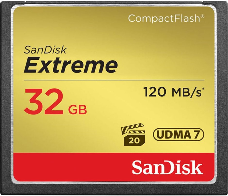 SanDisk SDCFXSB-032G-G46 CF Extreme Memory Card 32GB 120MB/S Class 10