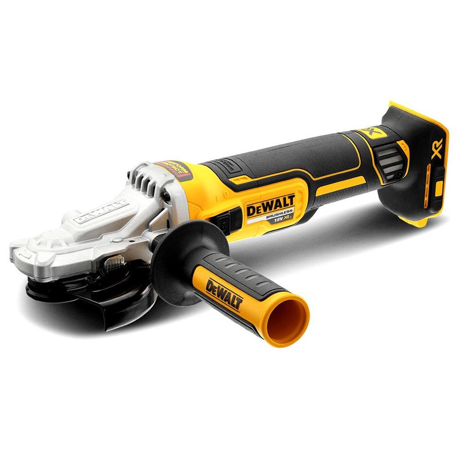 DeWALT 18V XR Li-ion Cordless Brushless 125mm (5") Flat Head Angle Grinder