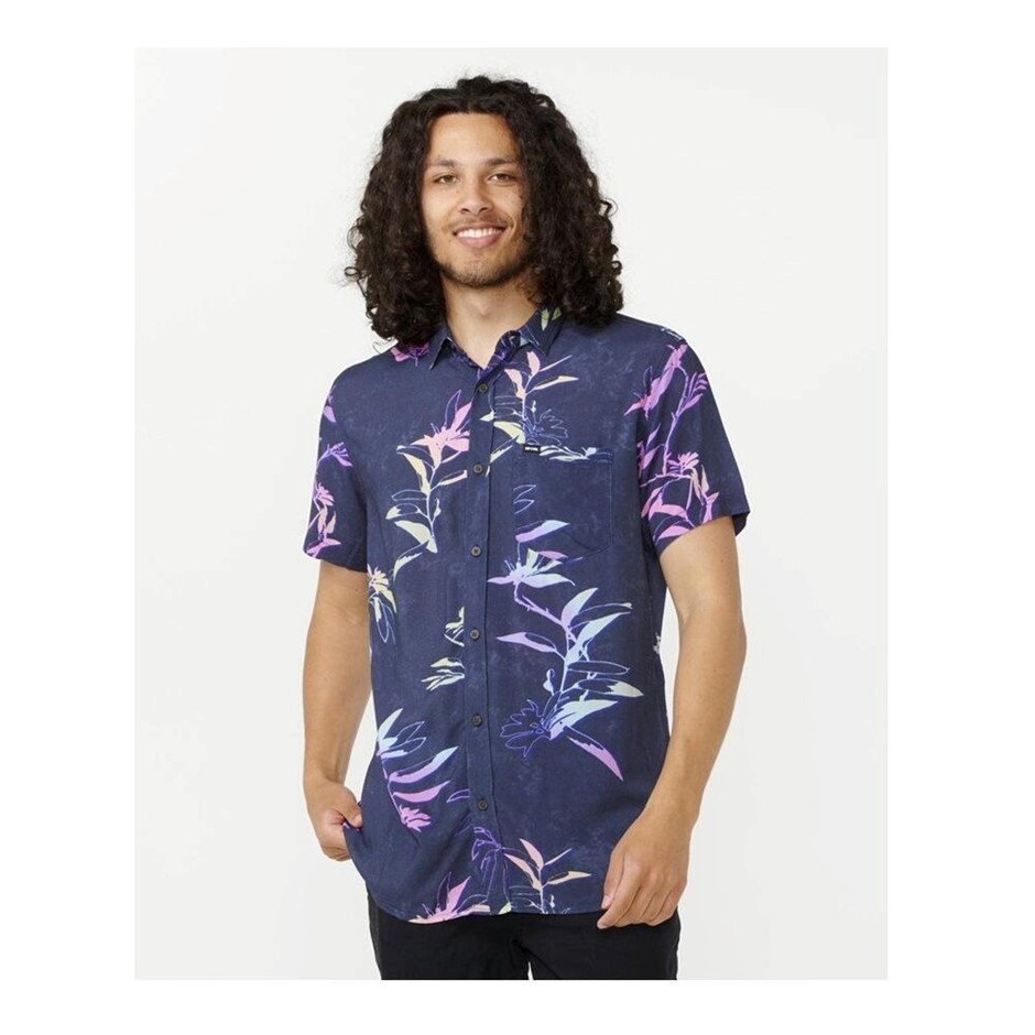 RIP CURL Men's Fun Times Short Sleeve Shirt, Size 2XL, Navy. RRP: 80. Buye