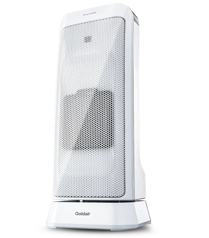 Goldair 2000W Digital Ceramic Tower Heater, White GCT325R
