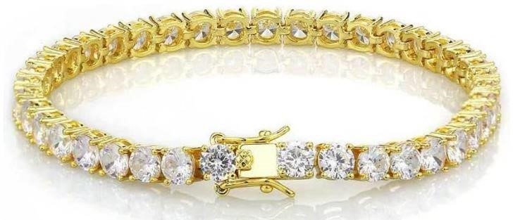 GRA Moissanite white Brilliant Cut stone Tennis Bracelet -S925-19cm