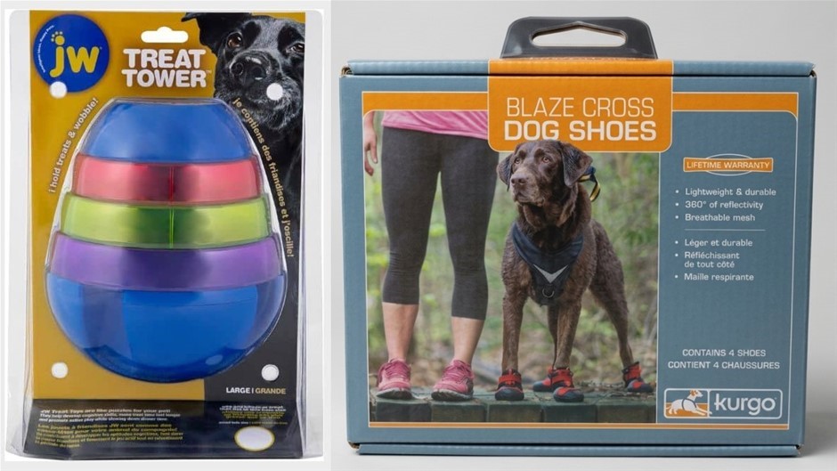 JW Pet Treat Tower (Small) + Kurgo Blaze Cross Dog Shoes (XXS, Water Resist