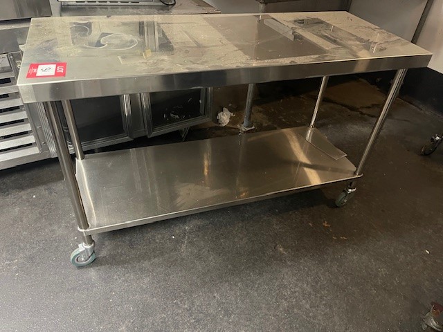 Bench, Stainless Steel, Mobile