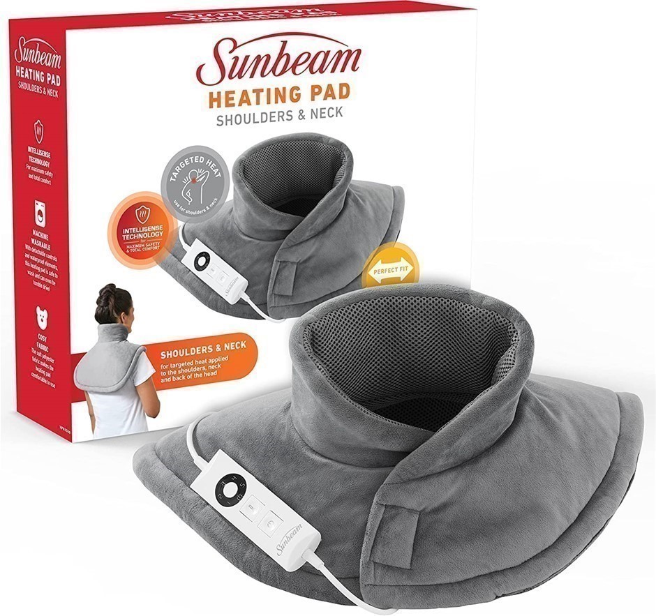 SUNBEAM Electric Heating Pad for Shoulders & Neck, 35.5 x 50cm, 5 Heat Sett