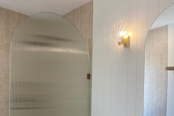 Clam Shell Glass Wall Light Sconce NEW Highett VIC pickup