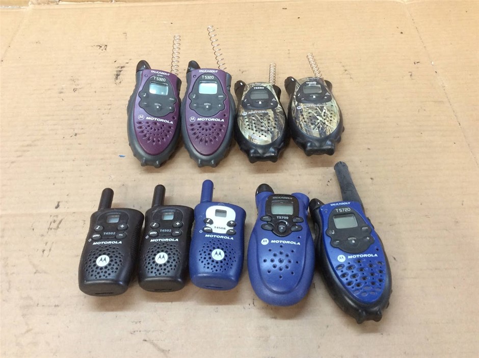 Motorola Talk about Mix Model Walkie Talkie Radios (Lot of 9)