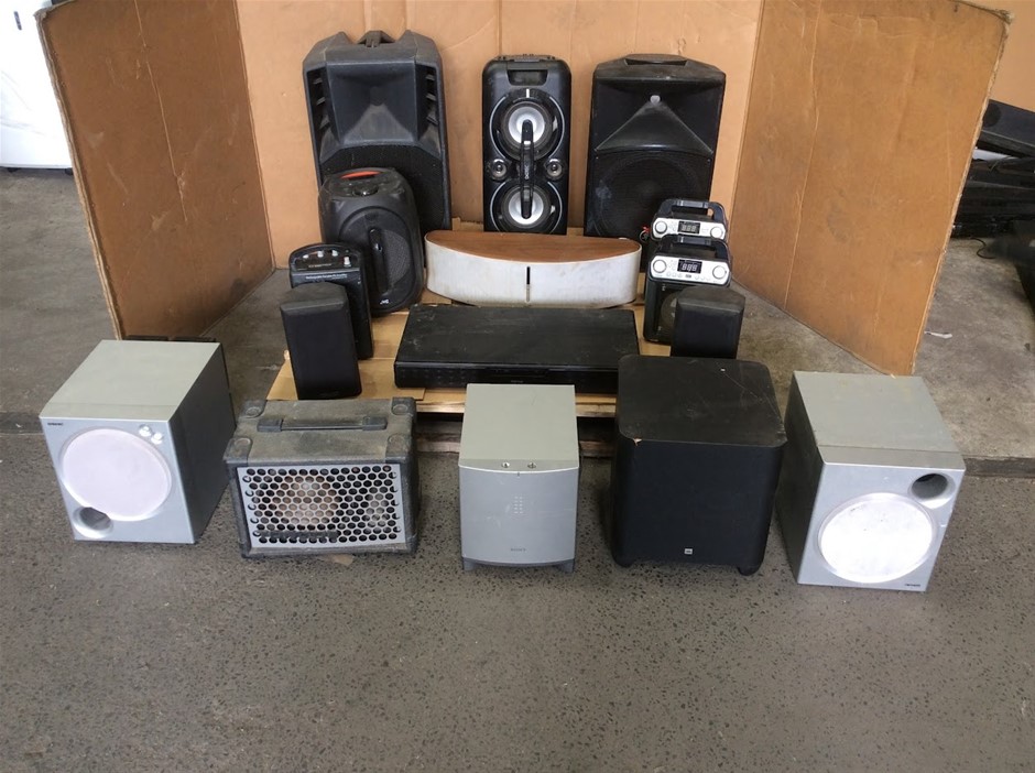 Sony, JBL, Bose, JVC Mixed Speakers And Subwoofers
