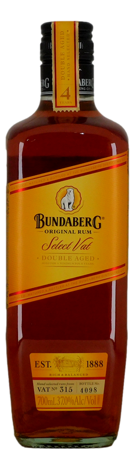 Bundaberg Rum Select Vat - Double Aged Rum - Vat 315 2014 (1x 700mL), QLD.