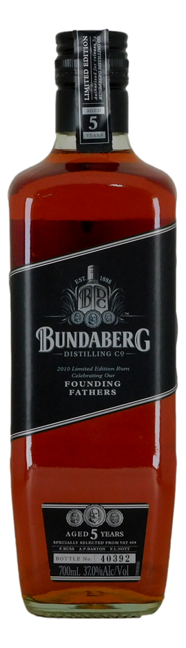 Bundaberg Rum Founding Fathers - 5 Yrs. Old No. 40392 2010 (1x 700mL), QLD.