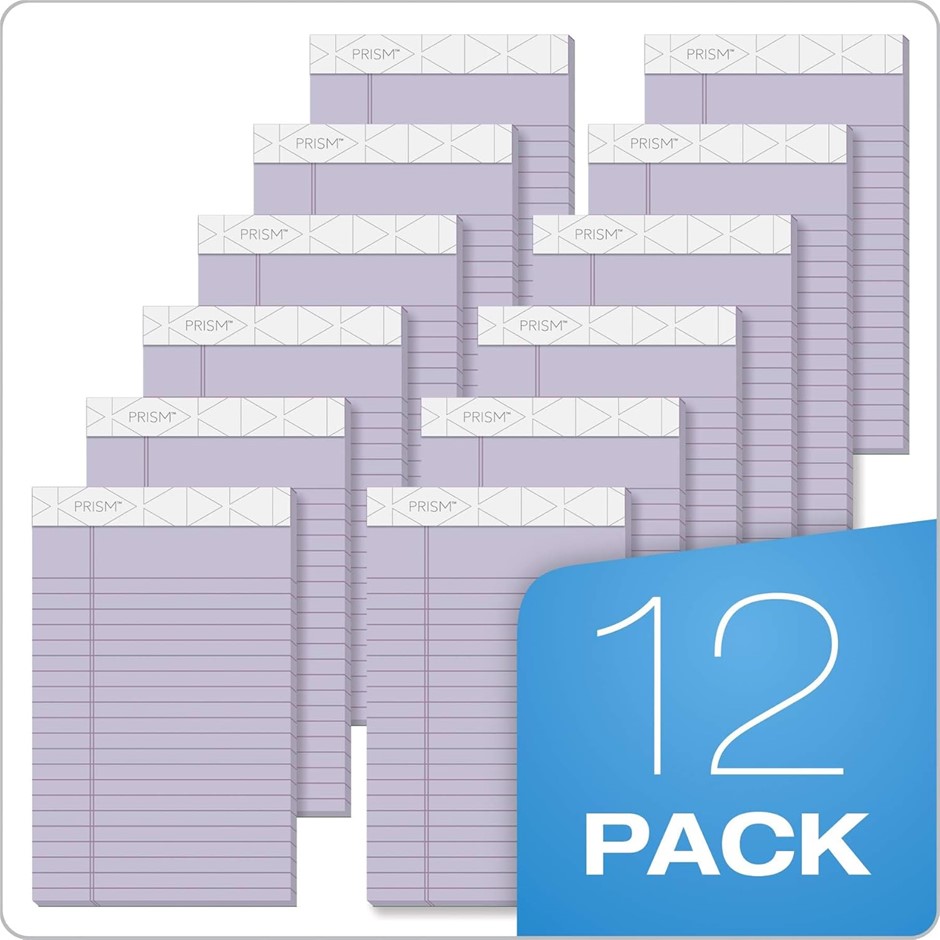 TOPS 63040 Prism Plus Colored Legal Pads, 5 x 8, Orchid, 50 Sheets (Pack of