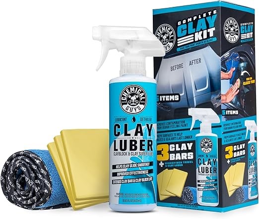 Chemical Guys Complete Clay Kit – Paint Restoration Set with 3 Clay Bars, C