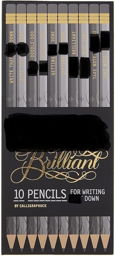 Chronicle Books Brilliant Novalty Writing Pencils