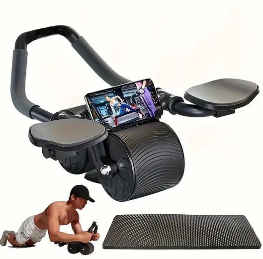 Automatic Rebound Abdominal Wheel with Elbow Pad