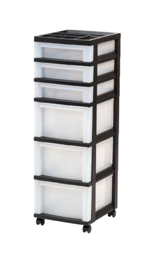 6-Drawer Plastic Storage Cart