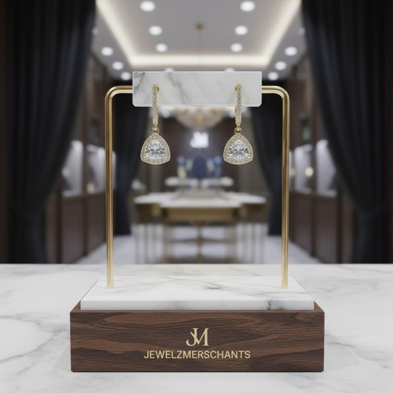 18K/ITALY Yellow Gold Filled Earring --Bonus Gift