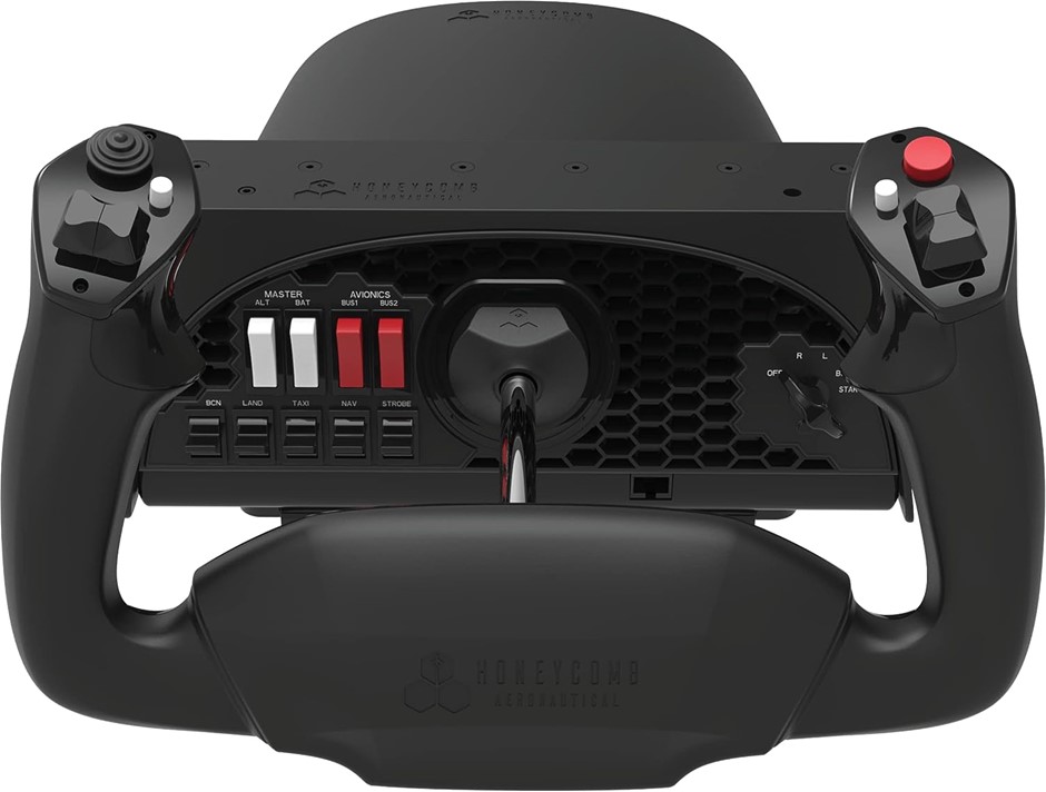 HONEYCOMB Alpha Flight Controls Yoke and Switch Panel, Black. Buyers Note