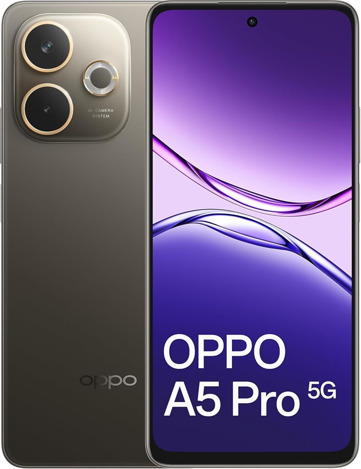Oppo A5 Pro 5G (Mocha Brown).  Buyers Note - Discount Freight Rates Apply t