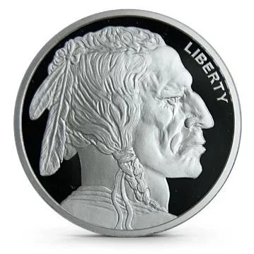 0011-2584492 · 1/10oz Golden State Mint Buffalo Indian Head Silver Bullion Round
