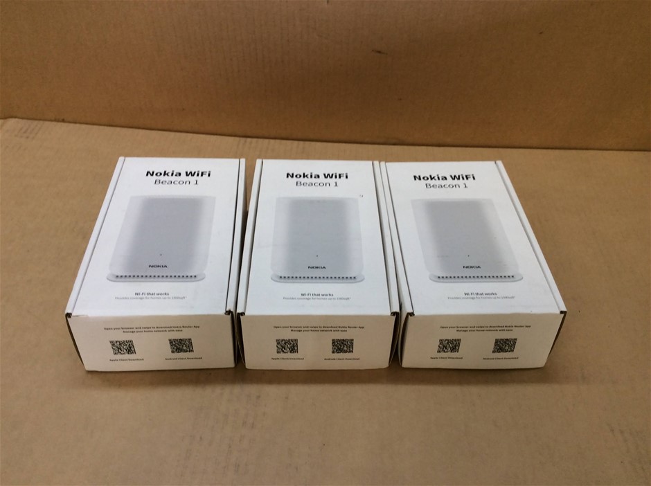 Nokia Beacon 1 Mesh WiFi Router - New Unboxing (Lot of 3)