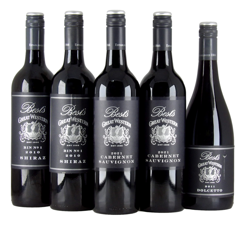 Mixed Best's Great Western Red Wine Pack (5x 750mL) Vic