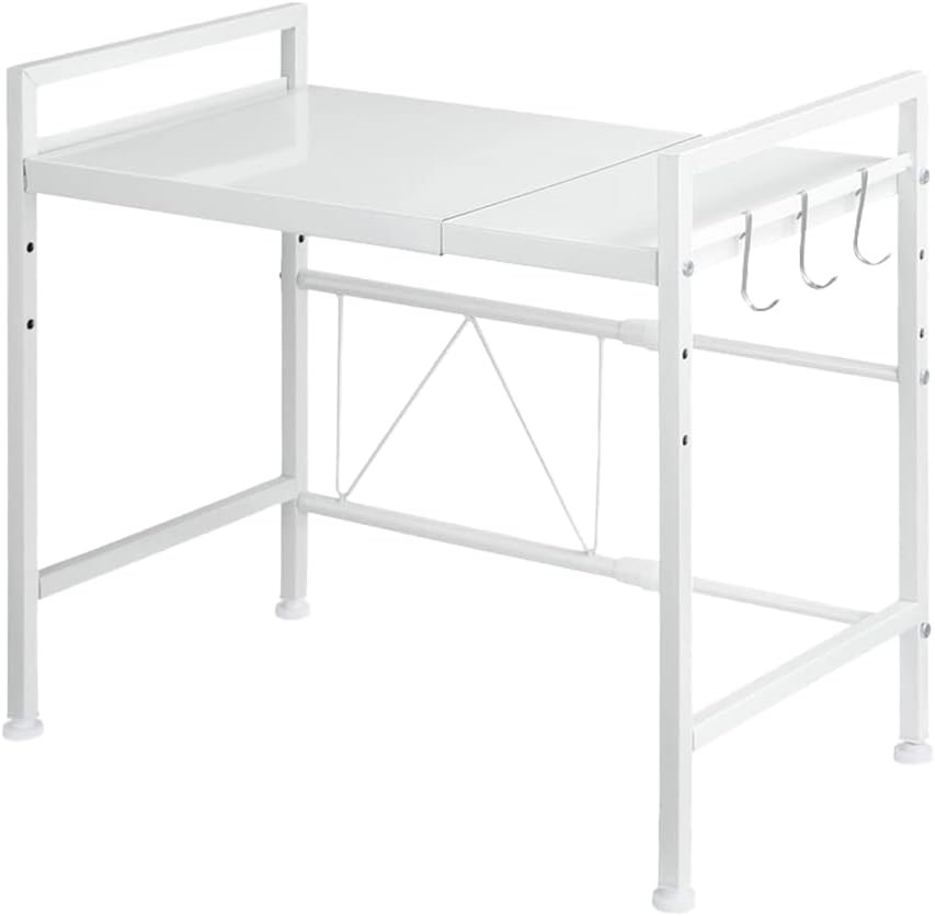VIVIENDO 2-Tier Microwave Oven Shelf Rack Carbon Steel Kitchen Countertop,
