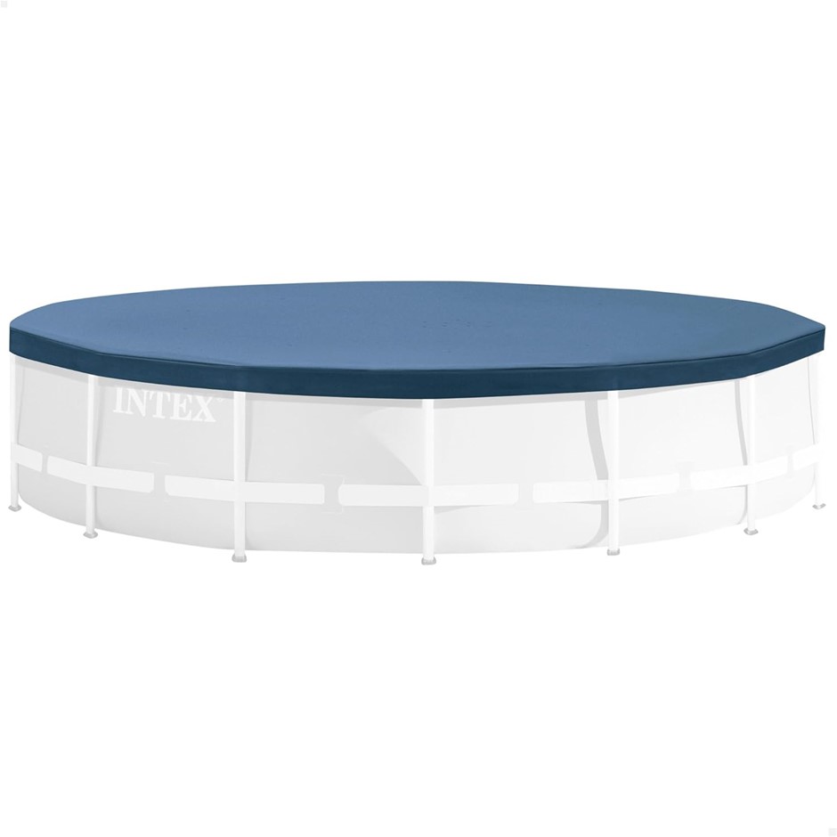 INTEX 28031 - Round Pool Cover (for 12' Pools) BLUE - Includes Rope Tie/Dra